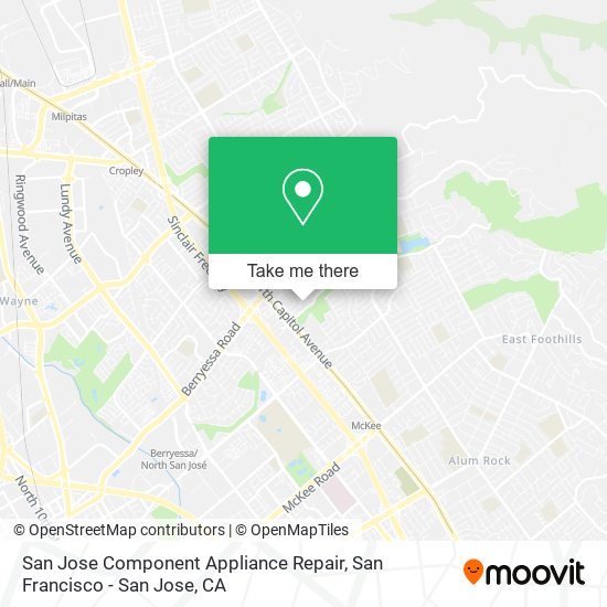 Mapa de San Jose Component Appliance Repair