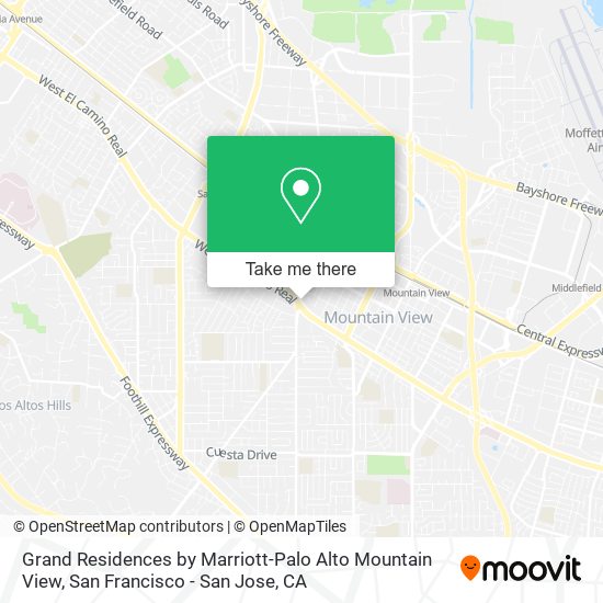 Grand Residences by Marriott-Palo Alto Mountain View map