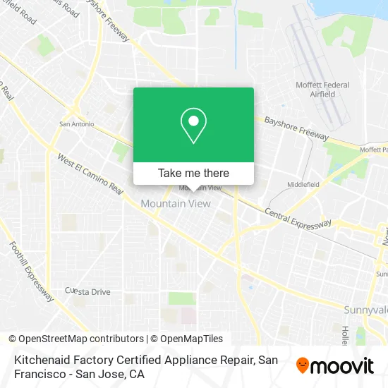 Kitchenaid Factory Certified Appliance Repair map
