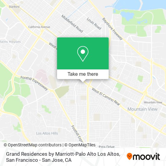 Mapa de Grand Residences by Marriott-Palo Alto Los Altos