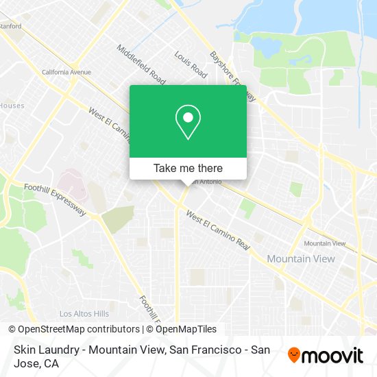 Mapa de Skin Laundry - Mountain View