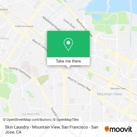 Mapa de Skin Laundry - Mountain View