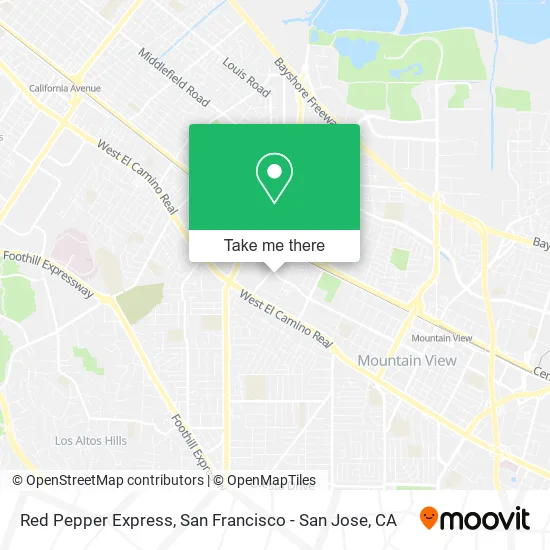 Mapa de Red Pepper Express