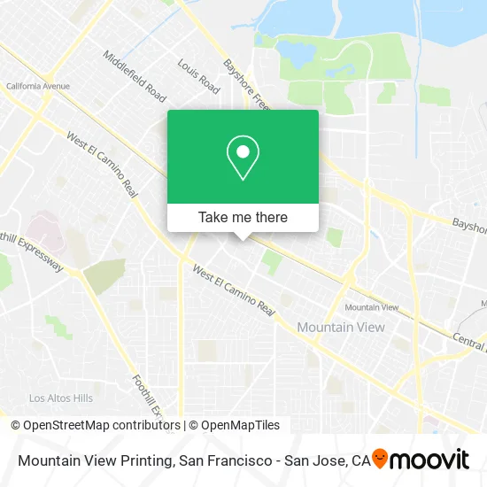 Mapa de Mountain View Printing
