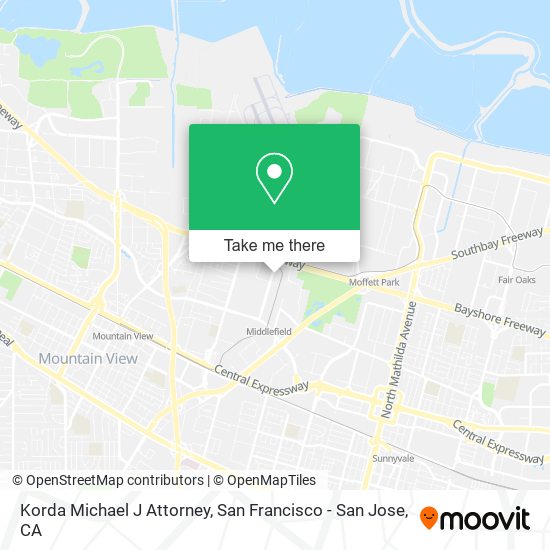 Korda Michael J Attorney map