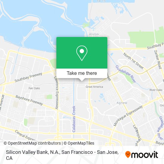 Mapa de Silicon Valley Bank, N.A.