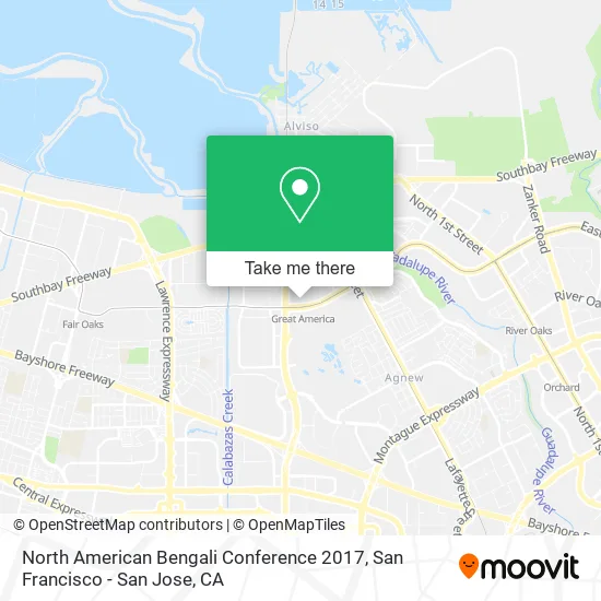 Mapa de North American Bengali Conference 2017