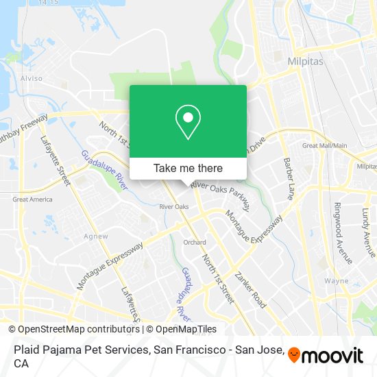 Mapa de Plaid Pajama Pet Services