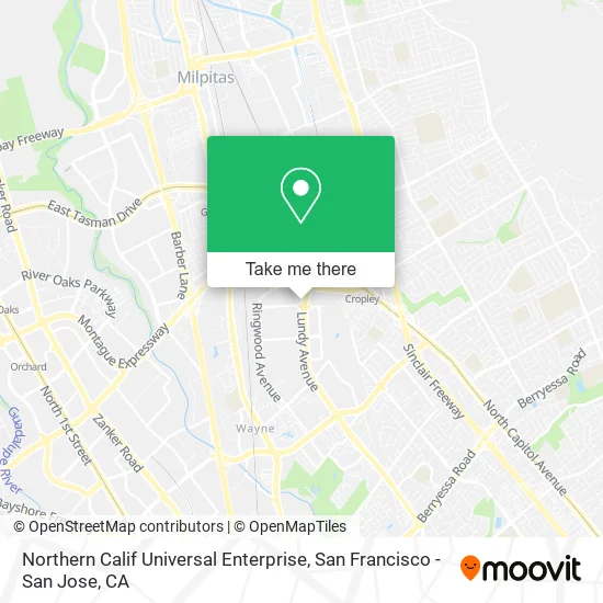 Northern Calif Universal Enterprise map