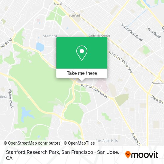 Stanford Research Park map