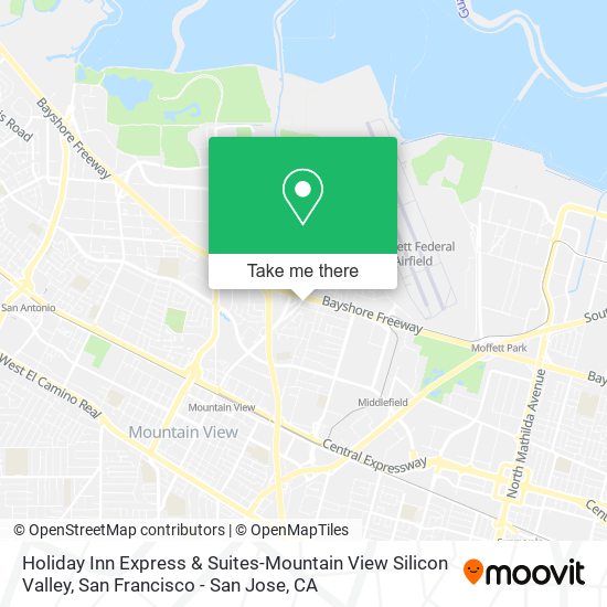 Holiday Inn Express & Suites-Mountain View Silicon Valley map