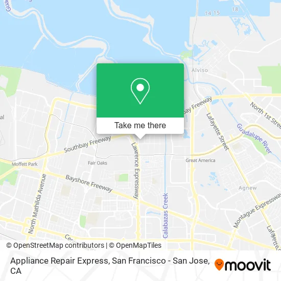 Mapa de Appliance Repair Express