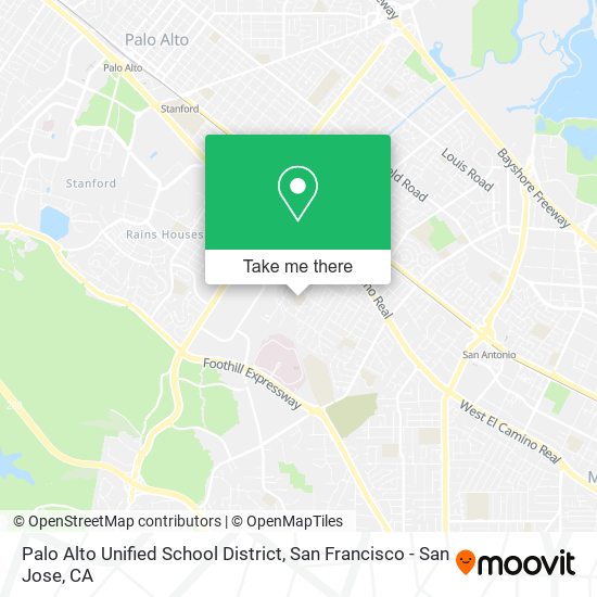 Palo Alto Unified School District map