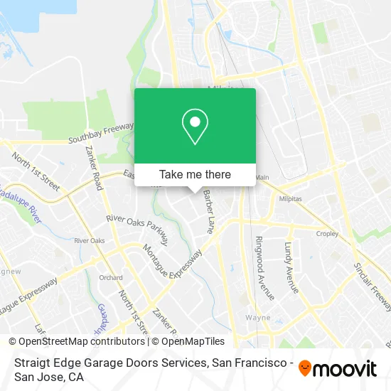 Straigt Edge Garage Doors Services map