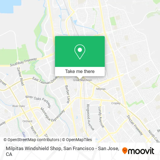 Milpitas Windshield Shop map