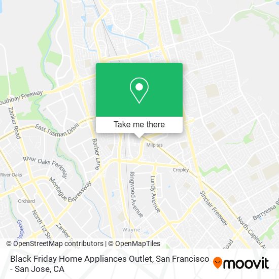 Black Friday Home Appliances Outlet map