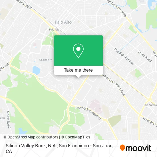 Silicon Valley Bank, N.A. map