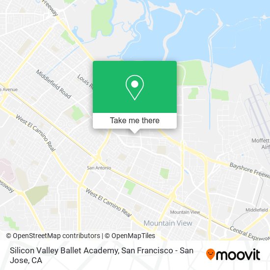 Mapa de Silicon Valley Ballet Academy