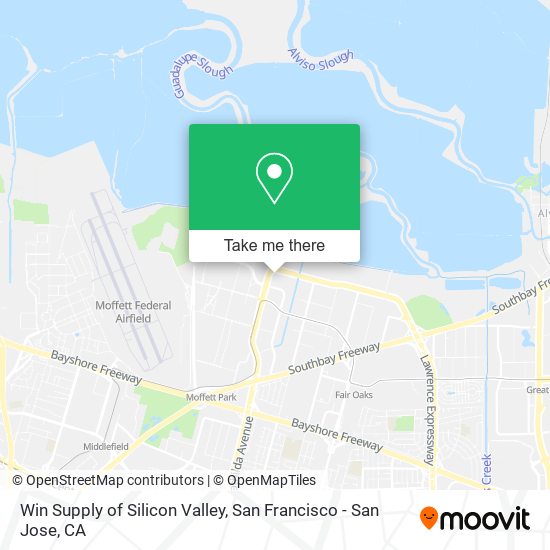 Mapa de Win Supply of Silicon Valley