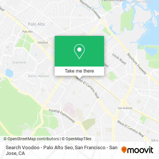 Mapa de Search Voodoo - Palo Alto Seo