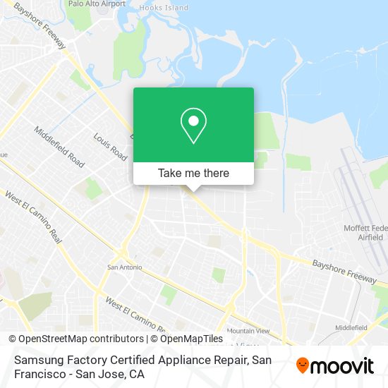 Samsung Factory Certified Appliance Repair map