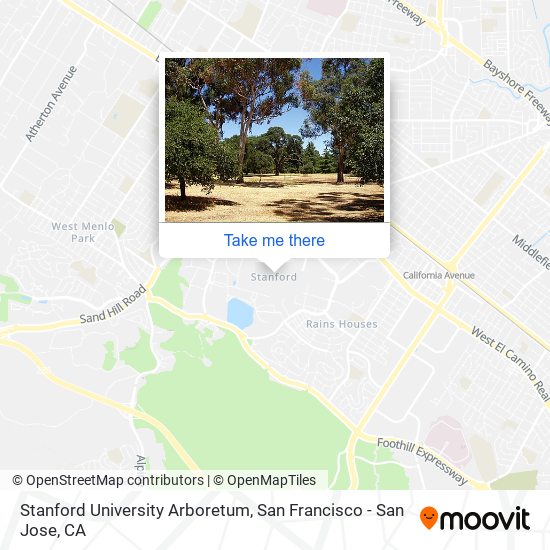 Mapa de Stanford University Arboretum