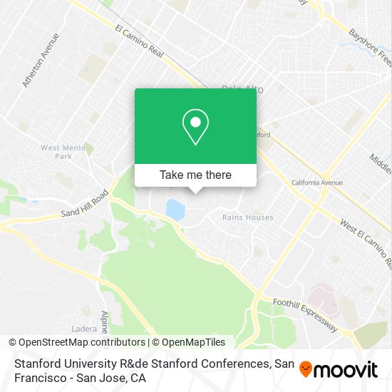 Mapa de Stanford University R&de Stanford Conferences