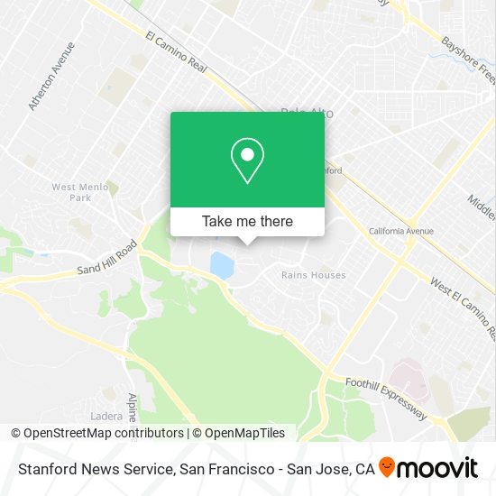 Stanford News Service map