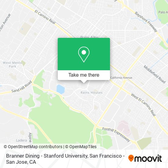 Branner Dining - Stanford University map