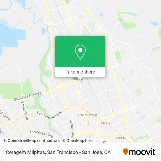 Mapa de Ceragem Milpitas