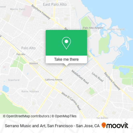 Serrano Music and Art map