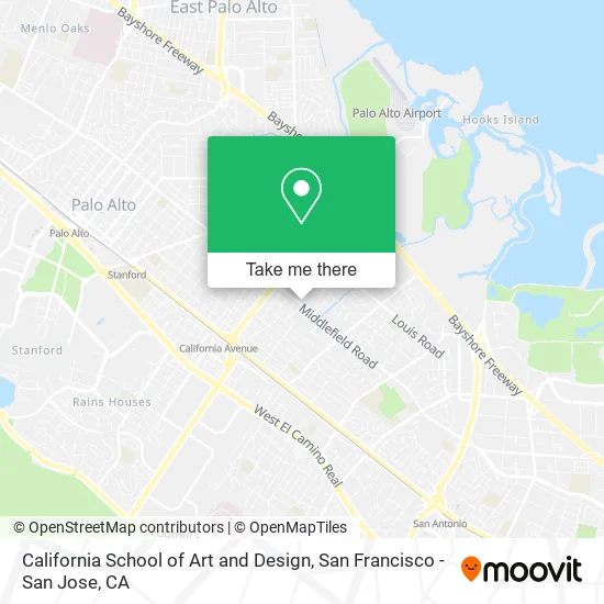 California School of Art and Design map
