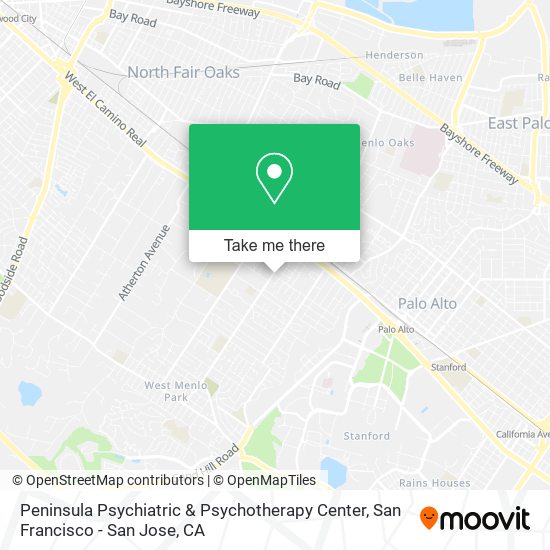 Peninsula Psychiatric & Psychotherapy Center map