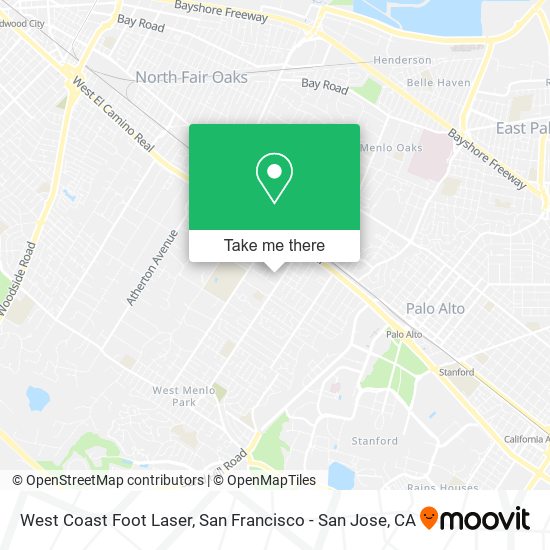 West Coast Foot Laser map