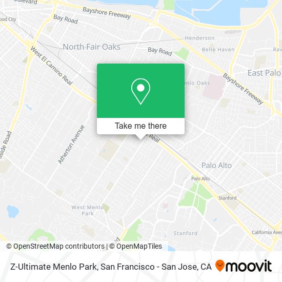 Z-Ultimate Menlo Park map