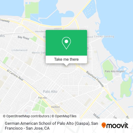 German American School of Palo Alto (Gaspa) map