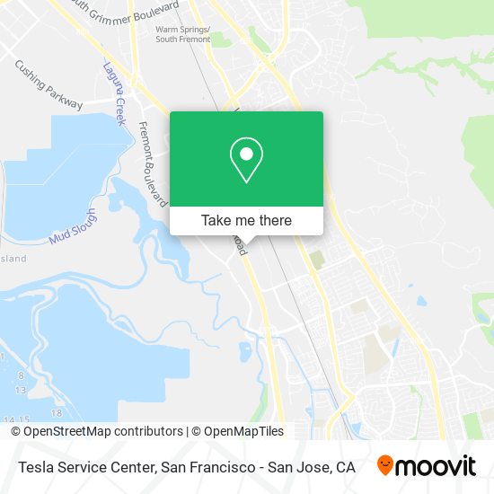 Mapa de Tesla Service Center