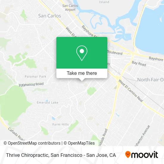 Thrive Chiropractic map
