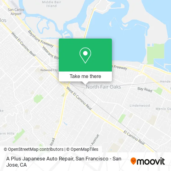 A Plus Japanese Auto Repair map