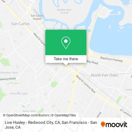 Live Huxley - Redwood City, CA map