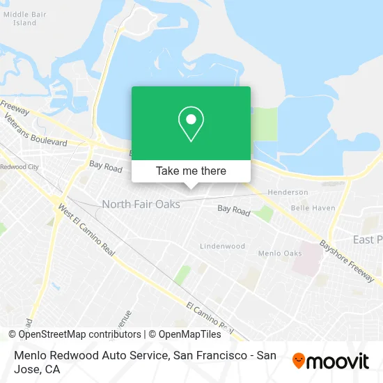 Menlo Redwood Auto Service map