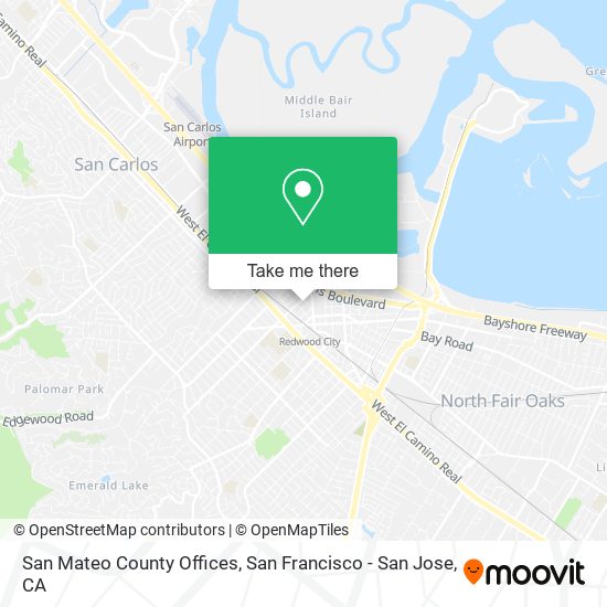 Mapa de San Mateo County Offices