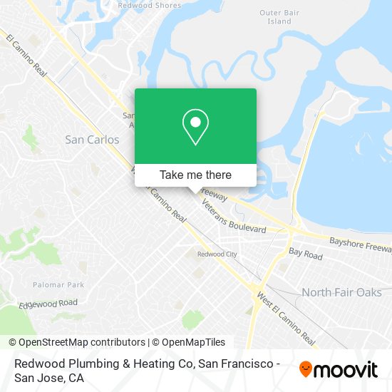 Redwood Plumbing & Heating Co map