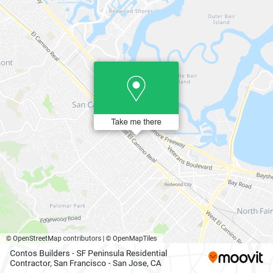 Contos Builders - SF Peninsula Residential Contractor map