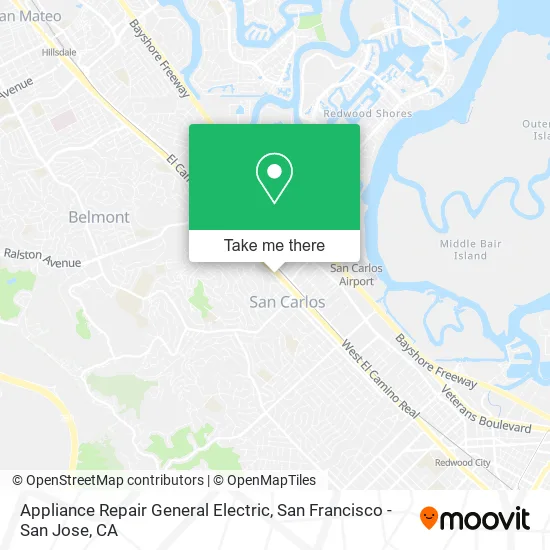 Appliance Repair General Electric map