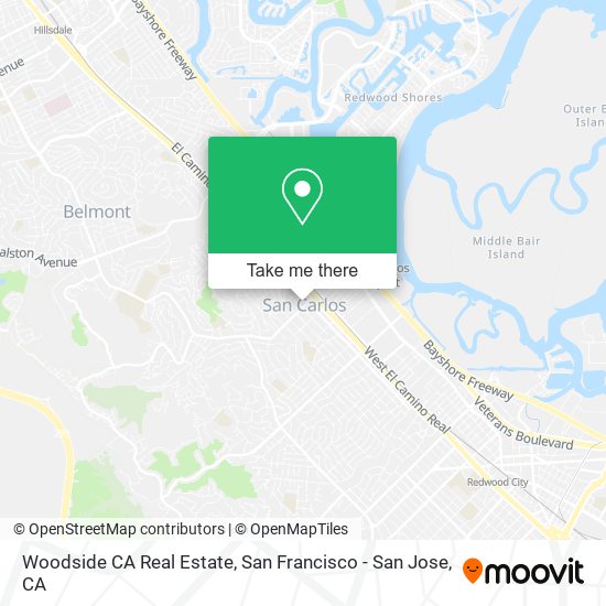 Mapa de Woodside CA Real Estate