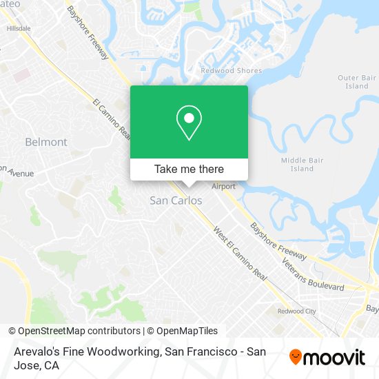 Arevalo's Fine Woodworking map