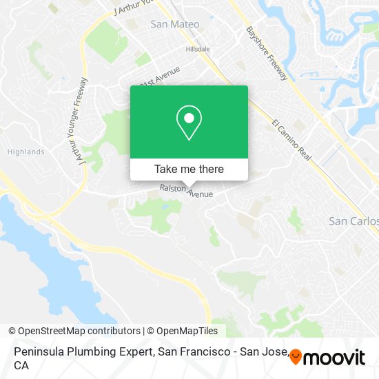 Mapa de Peninsula Plumbing Expert