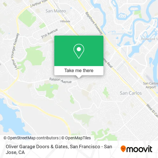 Mapa de Oliver Garage Doors & Gates