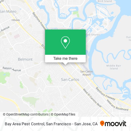 Bay Area Pest Control map